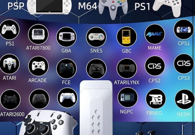 Best Retro TV Gaming Console 2025 – Plug & Play 2-Player Video Game Set with 9 Emulators | Kids & Adults